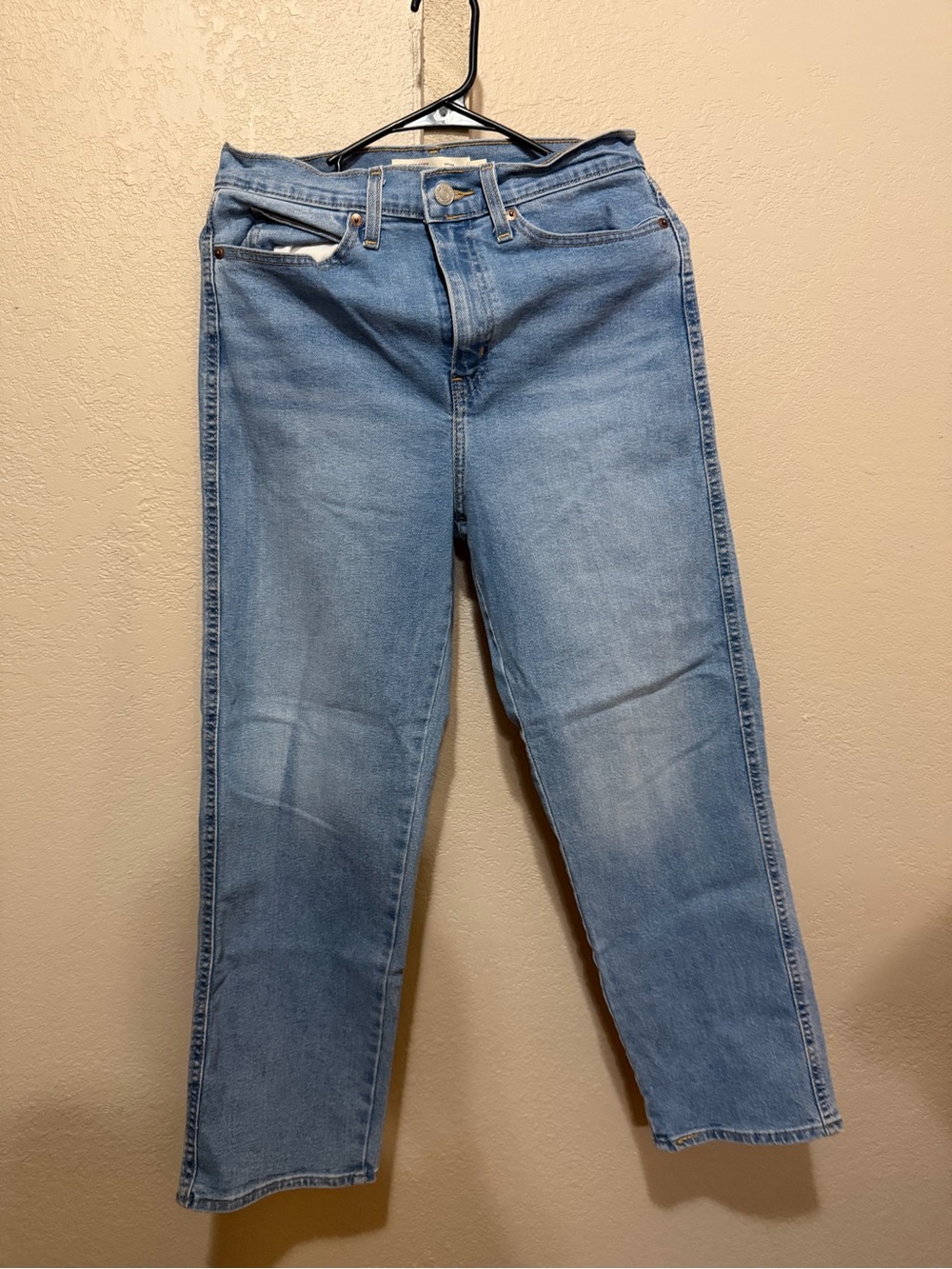 Classic Vintage High Rise Straight Jeans - Blue